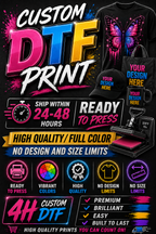 Custom DTF Prints | 24-48hr Shipping