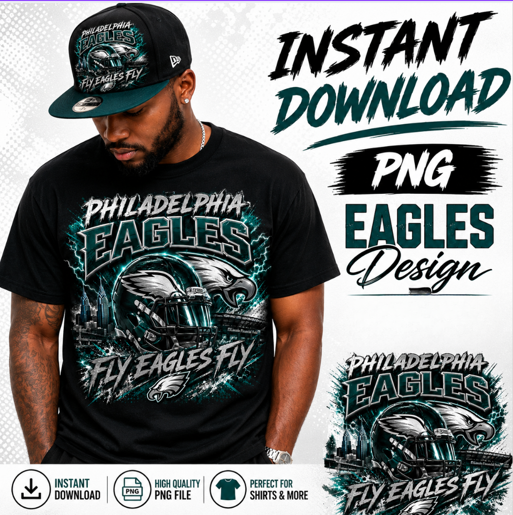 Fly Eagles Fly Design | Instant Download