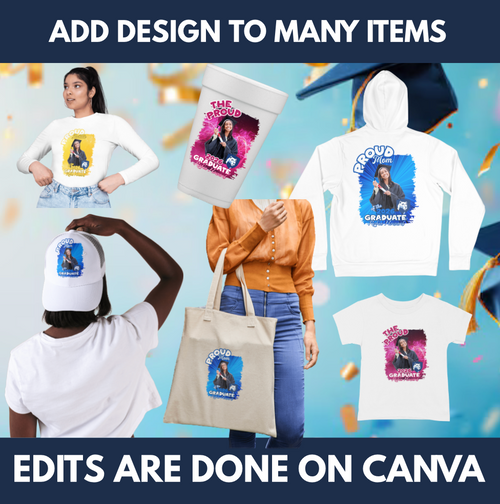 Proud Family of the Graduate Shirt Design | Editable in Canva